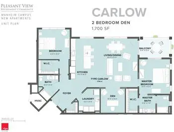 Floorplan of Pleasant View Retirement Community, Assisted Living, Nursing Home, Independent Living, CCRC, Manheim, PA 12