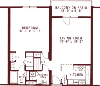 Floorplan of Riddle Village, Assisted Living, Nursing Home, Independent Living, CCRC, Media, PA 14