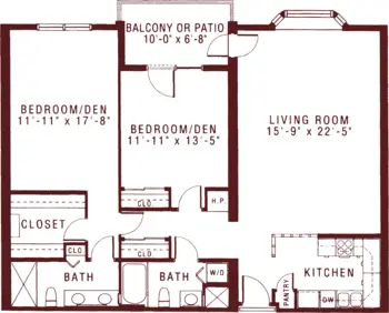 Floorplan of Riddle Village, Assisted Living, Nursing Home, Independent Living, CCRC, Media, PA 16