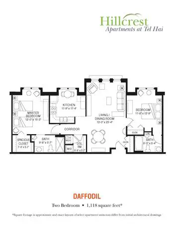 Floorplan of Tel Hai, Assisted Living, Nursing Home, Independent Living, CCRC, Honey Brook, PA 4