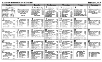 Activity Calendar of Tel Hai, Assisted Living, Nursing Home, Independent Living, CCRC, Honey Brook, PA 5