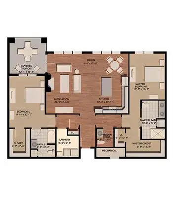 Floorplan of The Hill at Whitemarsh, Assisted Living, Nursing Home, Independent Living, CCRC, Lafayette Hill, PA 12