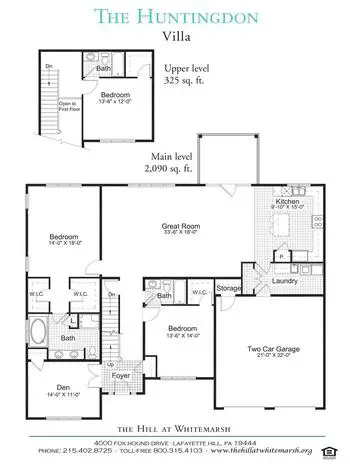Floorplan of The Hill at Whitemarsh, Assisted Living, Nursing Home, Independent Living, CCRC, Lafayette Hill, PA 18