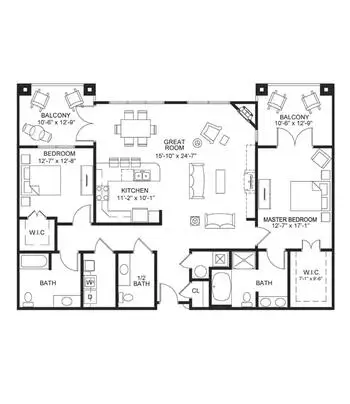 Floorplan of The Hill at Whitemarsh, Assisted Living, Nursing Home, Independent Living, CCRC, Lafayette Hill, PA 7