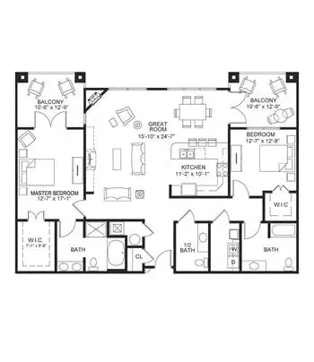 Floorplan of The Hill at Whitemarsh, Assisted Living, Nursing Home, Independent Living, CCRC, Lafayette Hill, PA 8