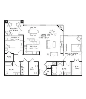 Floorplan of The Hill at Whitemarsh, Assisted Living, Nursing Home, Independent Living, CCRC, Lafayette Hill, PA 9