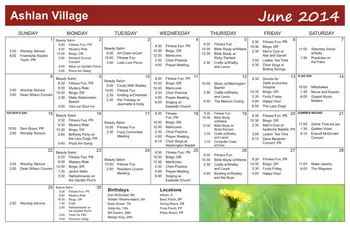 Activity Calendar of Cascades Verdae, Assisted Living, Nursing Home, Independent Living, CCRC, Greenville, SC 3