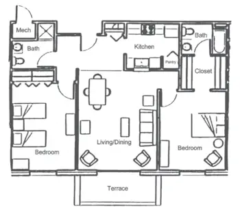 Floorplan of Clemson Downs, Assisted Living, Nursing Home, Independent Living, CCRC, Clemson, SC 3