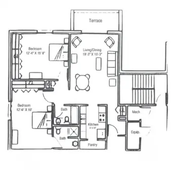 Floorplan of Clemson Downs, Assisted Living, Nursing Home, Independent Living, CCRC, Clemson, SC 5