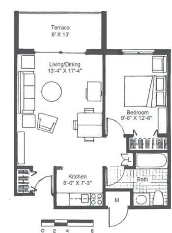Floorplan of Clemson Downs, Assisted Living, Nursing Home, Independent Living, CCRC, Clemson, SC 7