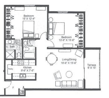 Floorplan of Clemson Downs, Assisted Living, Nursing Home, Independent Living, CCRC, Clemson, SC 8