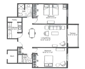 Floorplan of Clemson Downs, Assisted Living, Nursing Home, Independent Living, CCRC, Clemson, SC 9