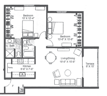Floorplan of Clemson Downs, Assisted Living, Nursing Home, Independent Living, CCRC, Clemson, SC 17