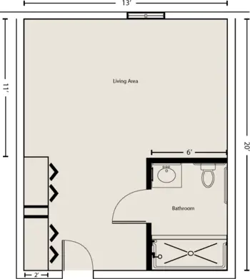 Floorplan of The Manor, Assisted Living, Nursing Home, Independent Living, CCRC, Florence, SC 1