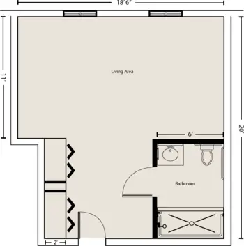 Floorplan of The Manor, Assisted Living, Nursing Home, Independent Living, CCRC, Florence, SC 2