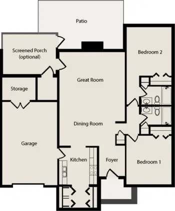 Floorplan of The Manor, Assisted Living, Nursing Home, Independent Living, CCRC, Florence, SC 11