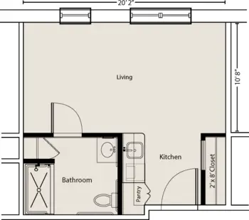 Floorplan of The Manor, Assisted Living, Nursing Home, Independent Living, CCRC, Florence, SC 15