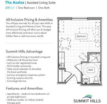Floorplan of Summit Hills, Assisted Living, Nursing Home, Independent Living, CCRC, Spartanburg, SC 2