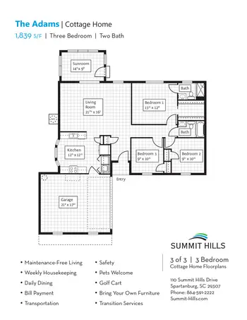 Floorplan of Summit Hills, Assisted Living, Nursing Home, Independent Living, CCRC, Spartanburg, SC 8