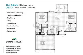 Floorplan of Summit Hills, Assisted Living, Nursing Home, Independent Living, CCRC, Spartanburg, SC 9