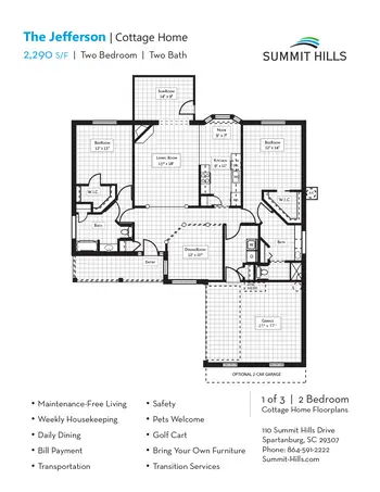 Floorplan of Summit Hills, Assisted Living, Nursing Home, Independent Living, CCRC, Spartanburg, SC 15