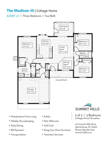 Floorplan of Summit Hills, Assisted Living, Nursing Home, Independent Living, CCRC, Spartanburg, SC 17