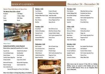Dining menu of Bishop Gadsden, Assisted Living, Nursing Home, Independent Living, CCRC, Charleston, SC 5