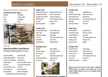 Dining menu of Bishop Gadsden, Assisted Living, Nursing Home, Independent Living, CCRC, Charleston, SC 8