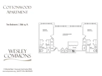Floorplan of Wesley Commons, Assisted Living, Nursing Home, Independent Living, CCRC, Greenwood, SC 3