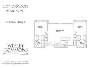 Floorplan of Wesley Commons, Assisted Living, Nursing Home, Independent Living, CCRC, Greenwood, SC 4