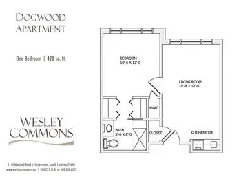 Floorplan of Wesley Commons, Assisted Living, Nursing Home, Independent Living, CCRC, Greenwood, SC 6
