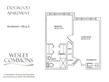 Floorplan of Wesley Commons, Assisted Living, Nursing Home, Independent Living, CCRC, Greenwood, SC 5