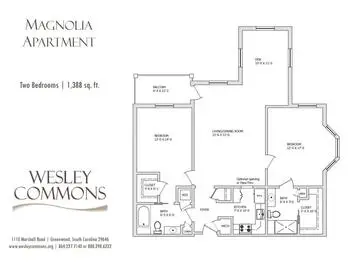 Floorplan of Wesley Commons, Assisted Living, Nursing Home, Independent Living, CCRC, Greenwood, SC 10