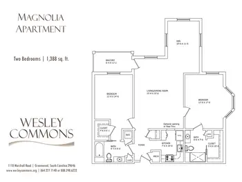 Floorplan of Wesley Commons, Assisted Living, Nursing Home, Independent Living, CCRC, Greenwood, SC 9