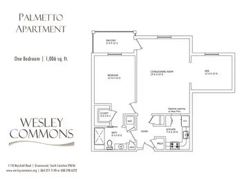 Floorplan of Wesley Commons, Assisted Living, Nursing Home, Independent Living, CCRC, Greenwood, SC 11