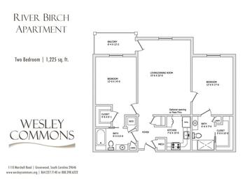 Floorplan of Wesley Commons, Assisted Living, Nursing Home, Independent Living, CCRC, Greenwood, SC 14