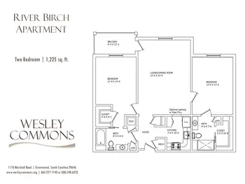 Floorplan of Wesley Commons, Assisted Living, Nursing Home, Independent Living, CCRC, Greenwood, SC 13