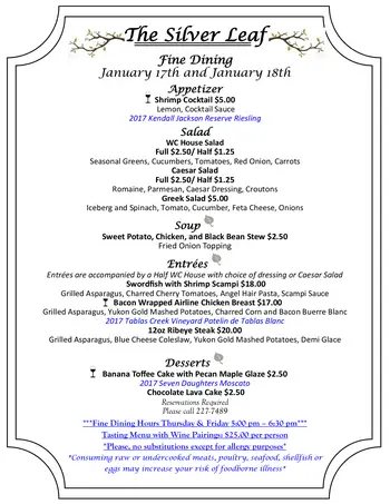 Dining menu of Wesley Commons, Assisted Living, Nursing Home, Independent Living, CCRC, Greenwood, SC 8
