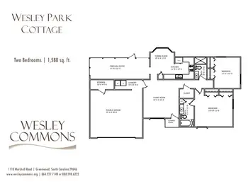 Floorplan of Wesley Commons, Assisted Living, Nursing Home, Independent Living, CCRC, Greenwood, SC 19