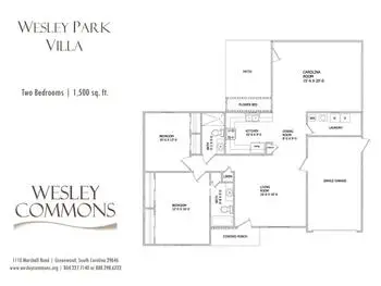 Floorplan of Wesley Commons, Assisted Living, Nursing Home, Independent Living, CCRC, Greenwood, SC 20