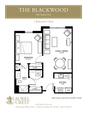 Floorplan of Laurel Crest, Assisted Living, Nursing Home, Independent Living, CCRC, West Columbia, SC 1
