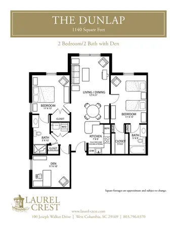 Floorplan of Laurel Crest, Assisted Living, Nursing Home, Independent Living, CCRC, West Columbia, SC 3