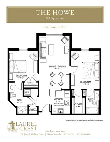 Floorplan of Laurel Crest, Assisted Living, Nursing Home, Independent Living, CCRC, West Columbia, SC 7