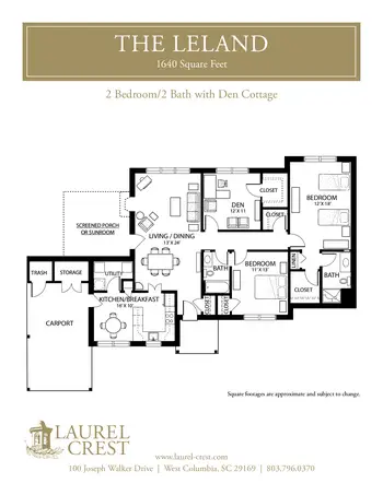 Floorplan of Laurel Crest, Assisted Living, Nursing Home, Independent Living, CCRC, West Columbia, SC 11