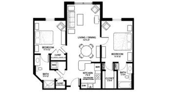 Floorplan of Laurel Crest, Assisted Living, Nursing Home, Independent Living, CCRC, West Columbia, SC 8