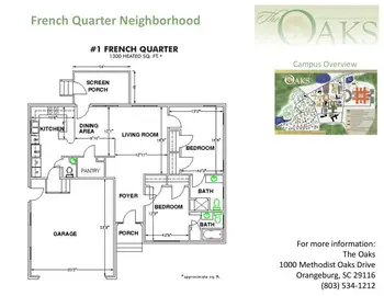 Floorplan of The Oaks, Assisted Living, Nursing Home, Independent Living, CCRC, Orangeburg, SC 9