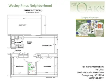 Floorplan of The Oaks, Assisted Living, Nursing Home, Independent Living, CCRC, Orangeburg, SC 15