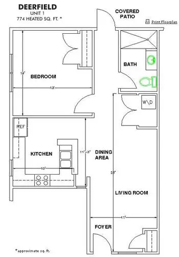 Floorplan of The Oaks, Assisted Living, Nursing Home, Independent Living, CCRC, Orangeburg, SC 7