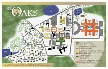 Campus Map of The Oaks, Assisted Living, Nursing Home, Independent Living, CCRC, Orangeburg, SC 1
