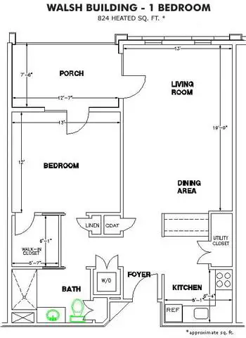 Floorplan of The Oaks, Assisted Living, Nursing Home, Independent Living, CCRC, Orangeburg, SC 10